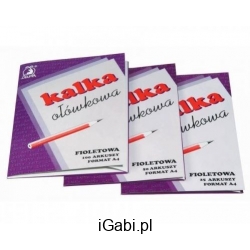 KALKA OŁÓWKOWA A4 100 ARKUSZY FIOLETOWA